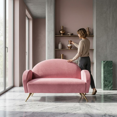 Design Büro Office Kanzlei Bank Canapéen Sofa 2 Sëtzer Canapé Gepolstert Stoffsofa