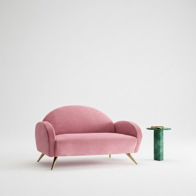 Design Büro Office Kanzlei Bank Canapéen Sofa 2 Sëtzer Canapé Gepolstert Stoffsofa