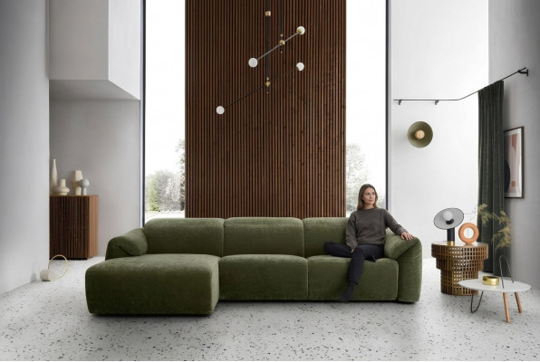 Sofas Textilcouch Canapé Wunnlandschaft Sofa Sëtz Esk Eckcouch L-Form Italienesch Nei