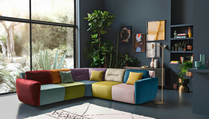 Ecksofa Textil Wunnlandschaft Design Ecksofa Sofa Canapé Italien Alfitalia