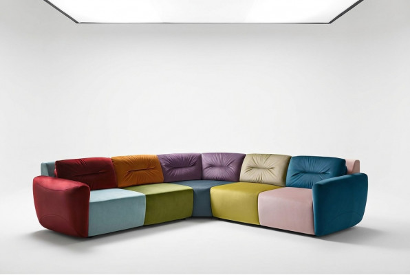 Ecksofa Textil Wunnlandschaft Design Ecksofa Sofa Canapé Italien Alfitalia