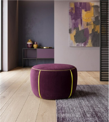 Oval Design gepolsterten Hocker Fousshocker Ottoman Sëtz Textil Gepolstert Pufa