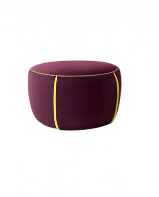 Oval Design gepolsterten Hocker Fousshocker Ottoman Sëtz Textil Gepolstert Pufa