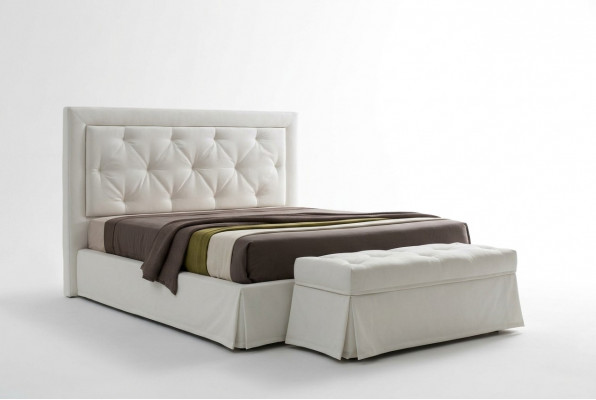 Chesterfield Better 180x200cm Schlofzëmmer Textil Stoff Bett Design Luxus Hotel