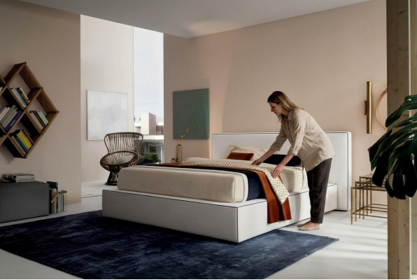 Italienesch Designer Bett Schlofkummer Better Textil Hotel Luxus Polster Miwwelen
