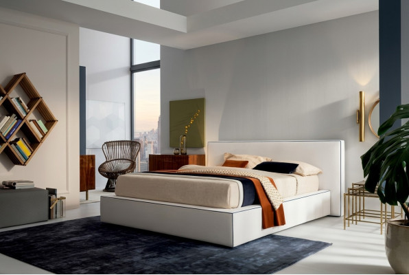 Italienesch Designer Bett Schlofkummer Better Textil Hotel Luxus Polster Miwwelen