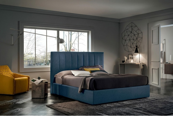 Designer Bett Schlofzëmmer Better Textil Luxus Hotel Stoff Polster Sëtz Italien