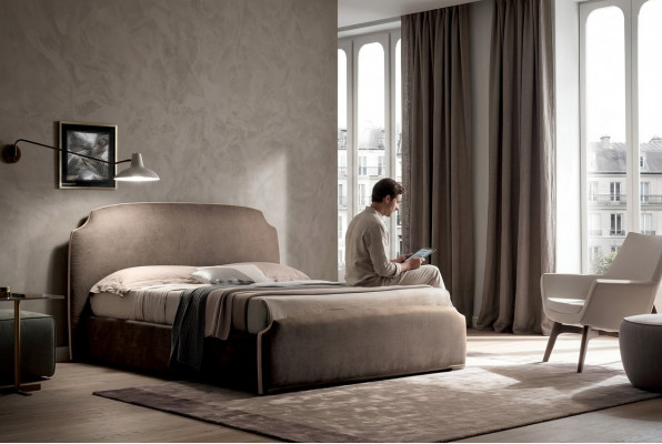 Luxus Duebel Schlofzëmmer Textil Better 200x200 Bett Polsterbett Italien Miwwelen