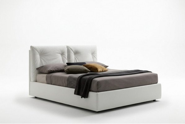 Luxus Better Schlofzëmmer 160 x 200 cm Design Textil Bett Polsterduebel Hotel