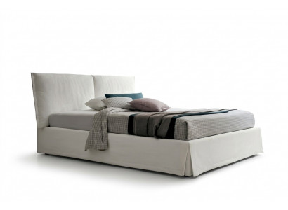 Luxus Duebel Hotel Better 120x200 Schlofzëmmer Wäiss Textil Bett Polster Design