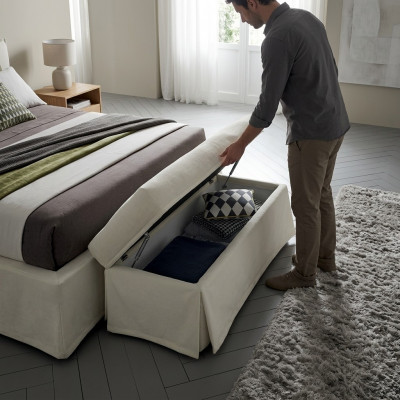 Modern Hocker Design Bänken Wunn-Schlof Bänk Hocker Zëmmer Polster Textil Stoff