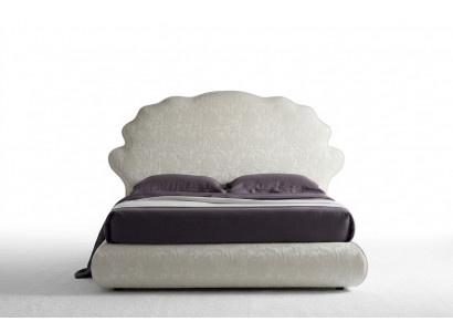 Luxus italieneschen Design Miwwelen Schlofzëmmer Duebelbett 160x200cm HolzTextil Miwwelen