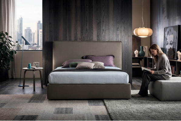 Luxus Duebel Better Braun 200x200 Schlofzëmmer Lieder Hotel Bett Polster Design