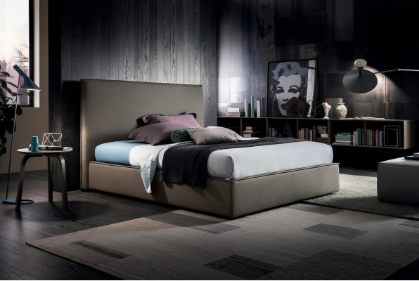 Luxus Duebel Better Braun 200x200 Schlofzëmmer Lieder Hotel Bett Polster Design