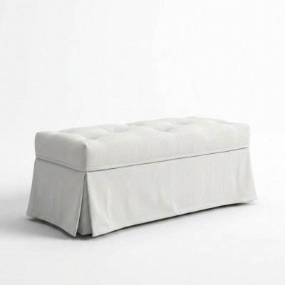 Luxus Landhausstil Hocker Miwwelen Polsterhocker Design Sëtz Sëtzbank Fousshocker