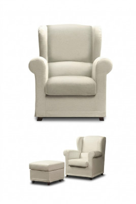 Fauteuil Lounge Fauteuil Cocktail Fauteuil Relax Fauteuil Lehngepolsterten Sëtz + Hocker Clubfauteuil
