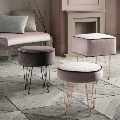 Sëtzblock Ottoman Hocker Sëtz Niewestell Fußhocker Ronn Hocker Polsterhocker