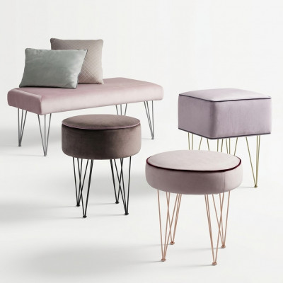Sëtzblock Ottoman Hocker Sëtz Niewestell Fußhocker Ronn Hocker Polsterhocker