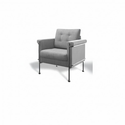 Design Relax Club Fotell Lounge Canapé 1 Sëtz Fernseh Stull Polster Couch Stoff