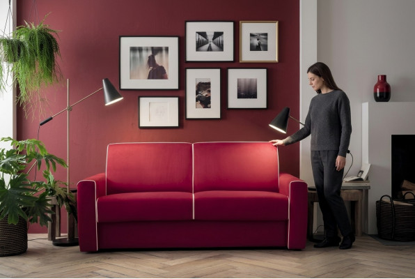Sofasen Zweesëtzer Textil Sofa 2 Sëtzer Italien Miwwel Design Sofasen Polster Sofasen