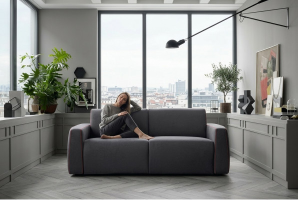 Sofas Couch Polster Modern Couchen Wunnlandschaft Canapé 3-Sëtzer Italien Miwwelen