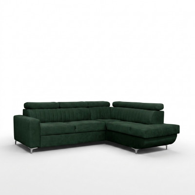 Sofas L-Form Textil Canapé Eckplaz Sëtz Sofa Wunnzëmmer modern Gréng Couchen Miwwelen