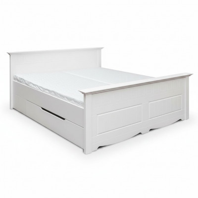 Bett Mat Polster Design Holzbett Double Better Wäiss 180x200 Schlof Schlofkummer