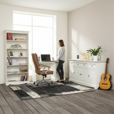 Büro Set Garnitur 3 tlg. Miwwelen Schreifdësch Dësch Kommode Schaf Regal Komplett