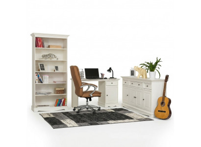 Büro Set Garnitur 3 tlg. Miwwelen Schreifdësch Dësch Kommode Schaf Regal Komplett
