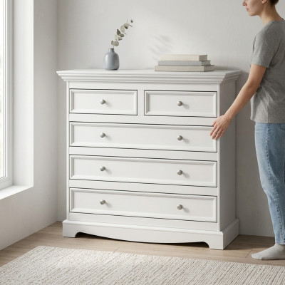 Landhaus Kommode Holz Armoire Héich Schaf Schief Sideboard Kommoden Miwwelen