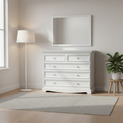Landhaus Kommode Holz Armoire Héich Schaf Schief Sideboard Kommoden Miwwelen