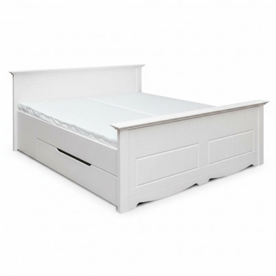 Duebelbett Bett Bettrahmen Better Duebeldbett Polsterbett Holz Miwwelen Wäiss Baueren