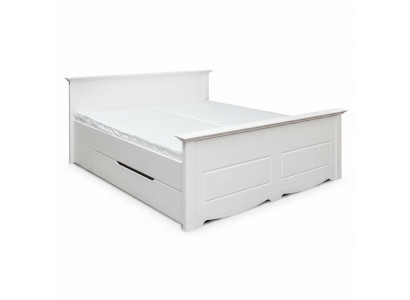 Duebelbett Bett Bettrahmen Better Duebeldbett Polsterbett Holz Miwwelen Wäiss Baueren