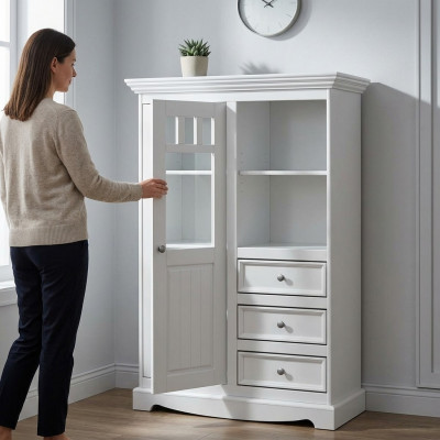 Buffet Landhausstil Wunnzëmmer Wandregaler Holzregal Bicherregal Schaf
