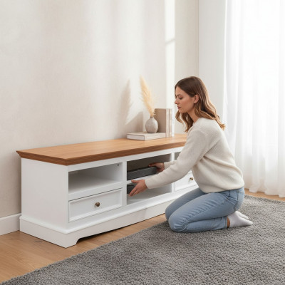 Klassesche Stil Miwwel Holz Kommode Schaf rtv Kommoden TV Sideboard Niddrege Board