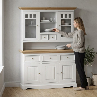 Klassesch Iesszëmmer Schaf Vitrine Vitriinneschaf Vitrinneschief Anrichte