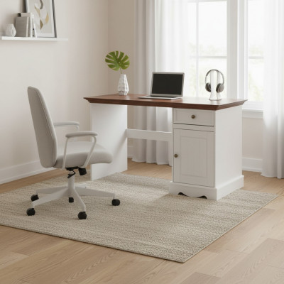 Büro Miwwelen Dëscher Massivholz Computerdësch Schreibtisch Holzdësch Bürodësch Dësch