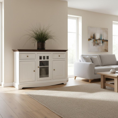 Schaf Holz Schief Wonstzëmmer Kommode Vitrin Klassesch Kommode Kommoden