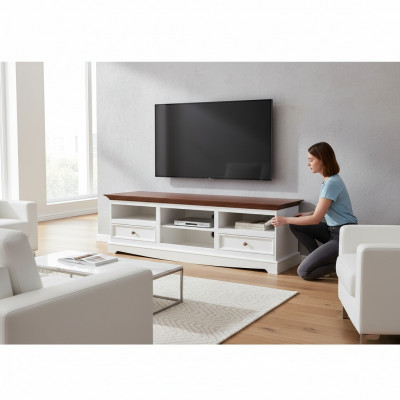 Design Sideboard Schaf Kommode Kommoden Niddregschaf Regal Wunnzëmmer RTV Holz
