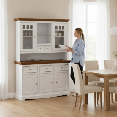 Wunnzëmmer Regal Luxus Holz Design Kommode Anrichte Side Low Board Schaf Nei