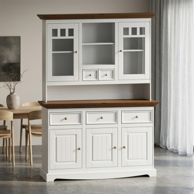 Wunnzëmmer Regal Luxus Holz Design Kommode Anrichte Side Low Board Schaf Nei
