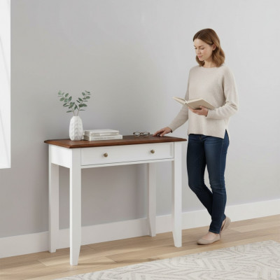 Konsolendësch Dësch Echt Holz Massiv Miwwelen Make Up Schreifdësch Schminkdësch