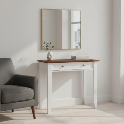 Konsolendësch Dësch Echt Holz Massiv Miwwelen Make Up Schreifdësch Schminkdësch