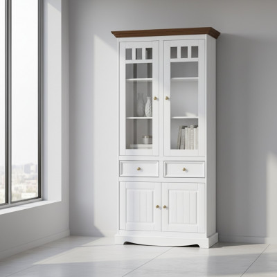 Vitrinn Miwwelen Glas Schaf Vitrinn Klassesch Eckvitrinn Eckschaf Glas Holz