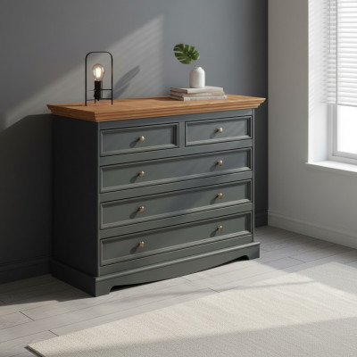 Wunnzëmmer Regal Holz Luxus Modern Schwarz XXL Kommod Side Low Board Schaf