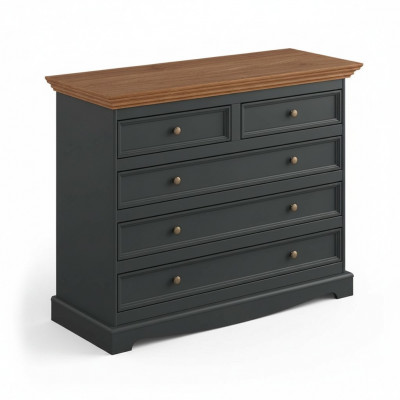 Wunnzëmmer Regal Holz Luxus Modern Schwarz XXL Kommod Side Low Board Schaf