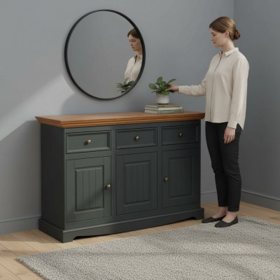 Design Kommode Schaf Holz Héichglanz xxl Grouss Luxus Schief Regal Neist Kommode