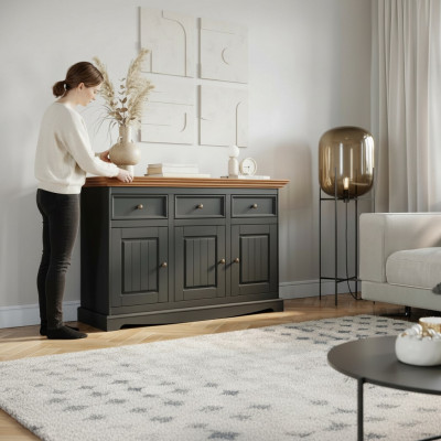 Designer Kommoden Schaf Holz Héichglanz XXL Grouss Luxus Schaf Regal Neit Kommode