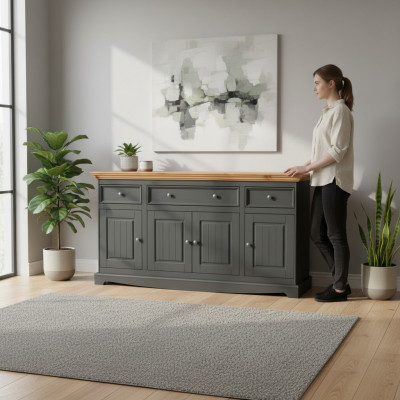 Design Klassesch Kommod Kommoden Holz Anrichte Klassesch Sideboard Héich Schaf