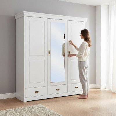 Multi-Funktioun Regal Schaf Regal Opbewahrung Kleederschaf Miwwel Neit Garderob